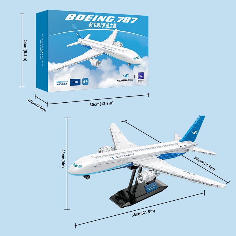 Pantasy Original Bauset Boeing 787 Klemmbausteine 744 Teile Dreamliner