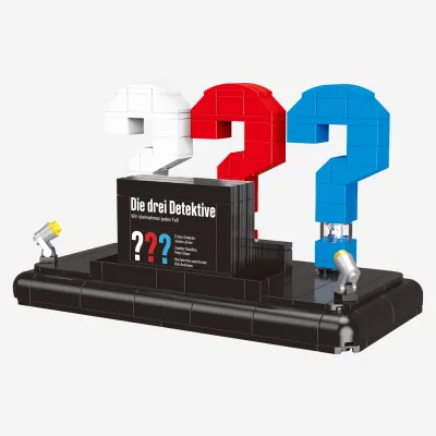 Bluebrixx Pro Die Drei ??? 3D-Logo mit Visitenkartenständer 200 Steine