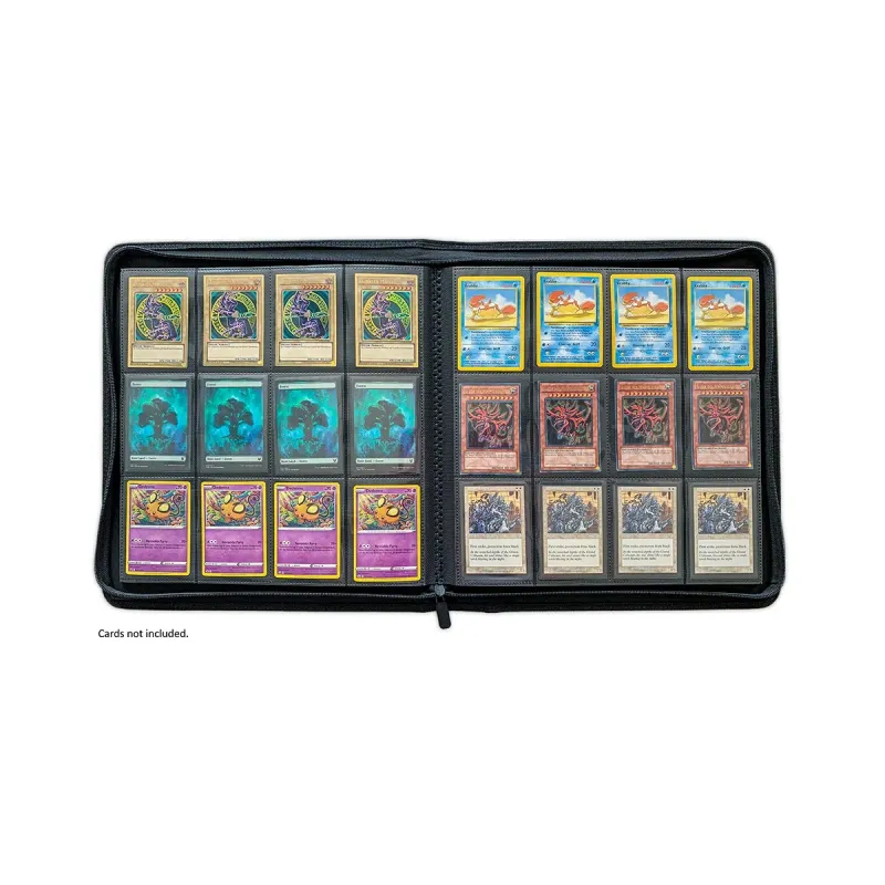 Arkero-G Premium 12-Pocket Zip Album - Schwarz für 480 Karten TCG MTG Pokemon !