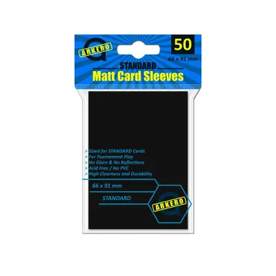 Arkero-G Matt Card Sleeves: Schwarz (50 Hüllen) Standardgröße MTG Pokemon TCG !