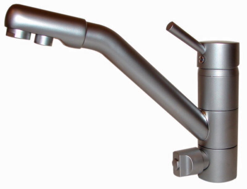 Robinet trois voies en Chrome mat