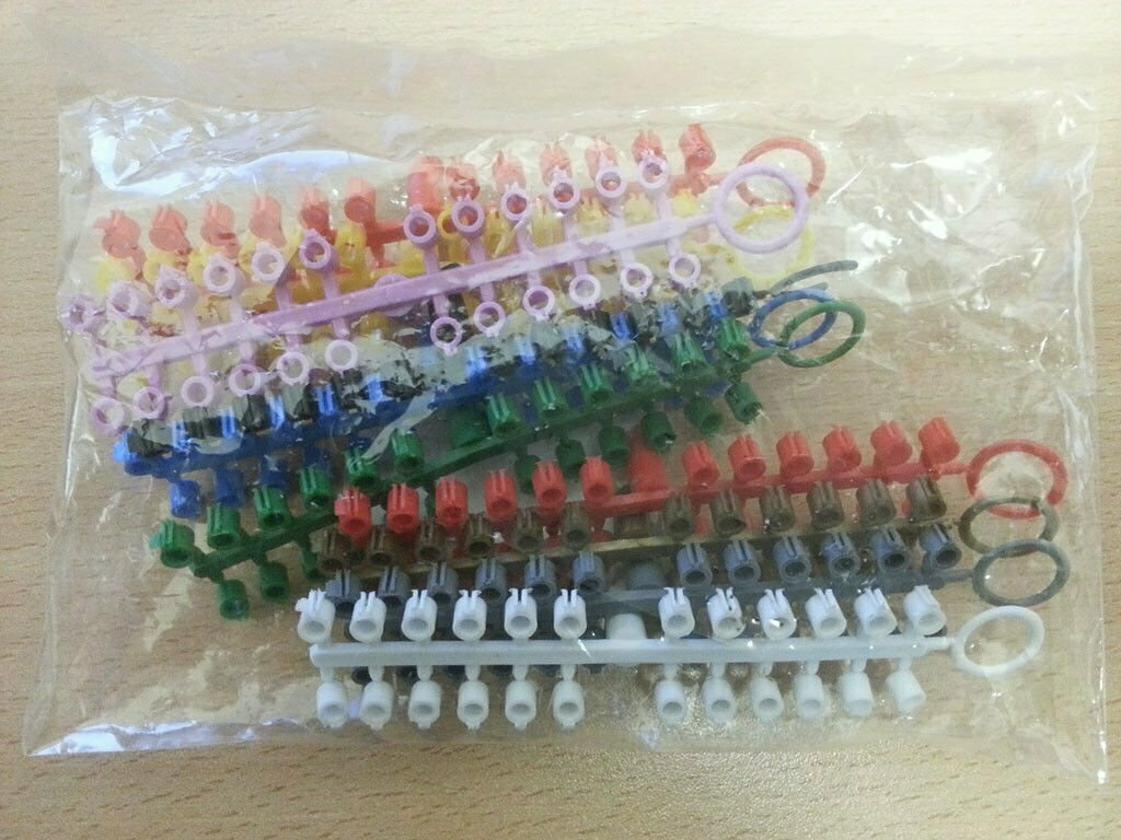 Anillas de Plástico para Pájaro Tira de 24 unidades 3 MM