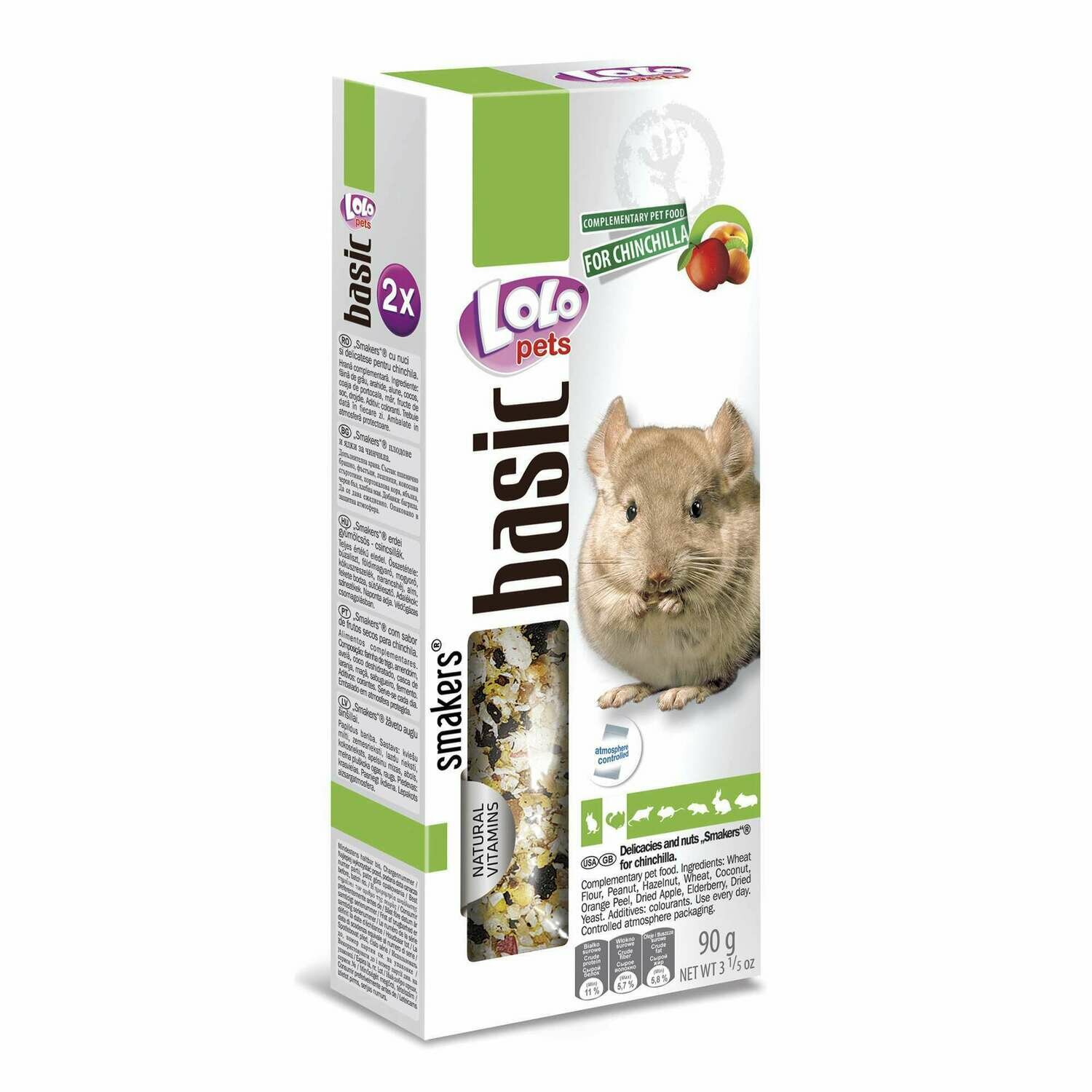 Barritas de frutas y nueces para chinchillas "LOLO"