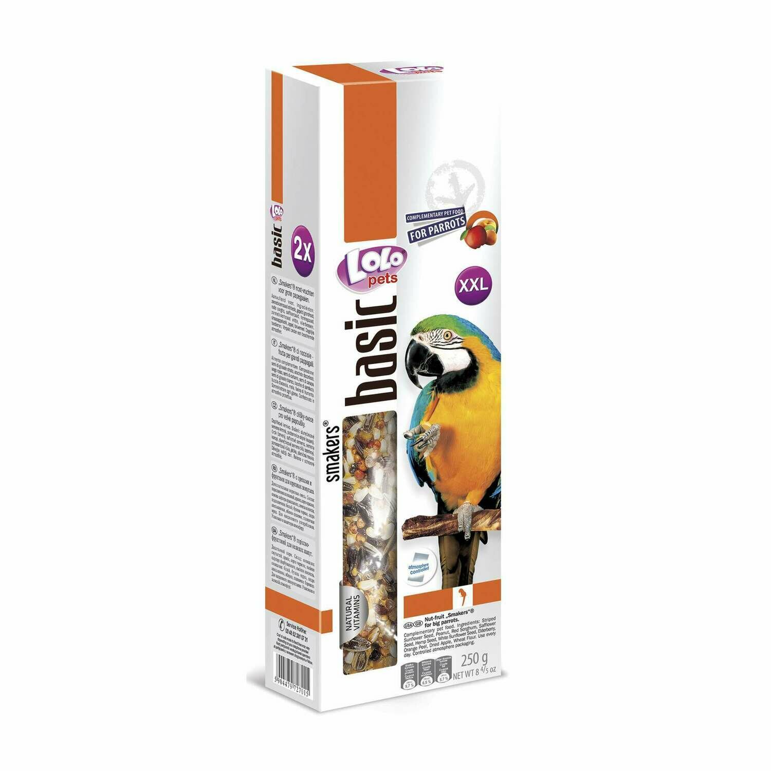 Barritas de frutas y nueces para loros "LOLO"