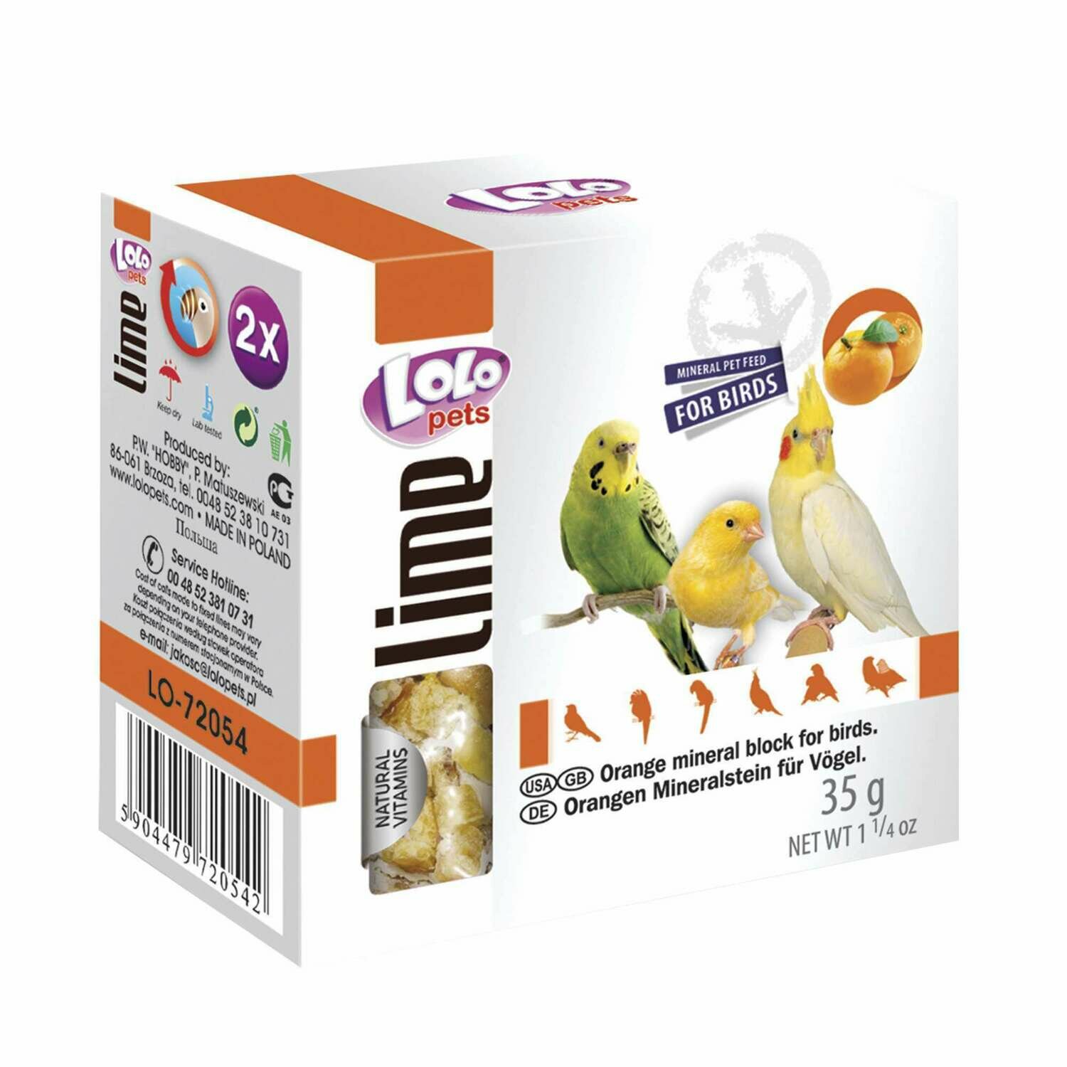 Bloque mineral de naranja "LOLO"