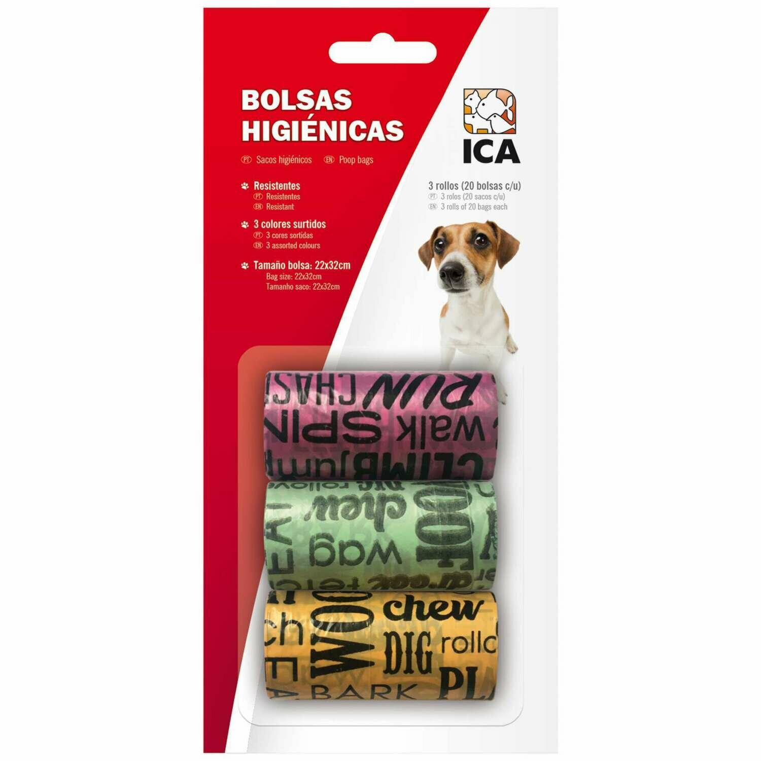 Bolsas dispensadoras de recambio 3 colores
