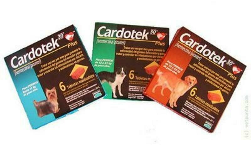 CARDOTEK 30 PLUS ANTIPARASITARIO PERROS Y GATOS Caja Azul hasta 11 Kg 6