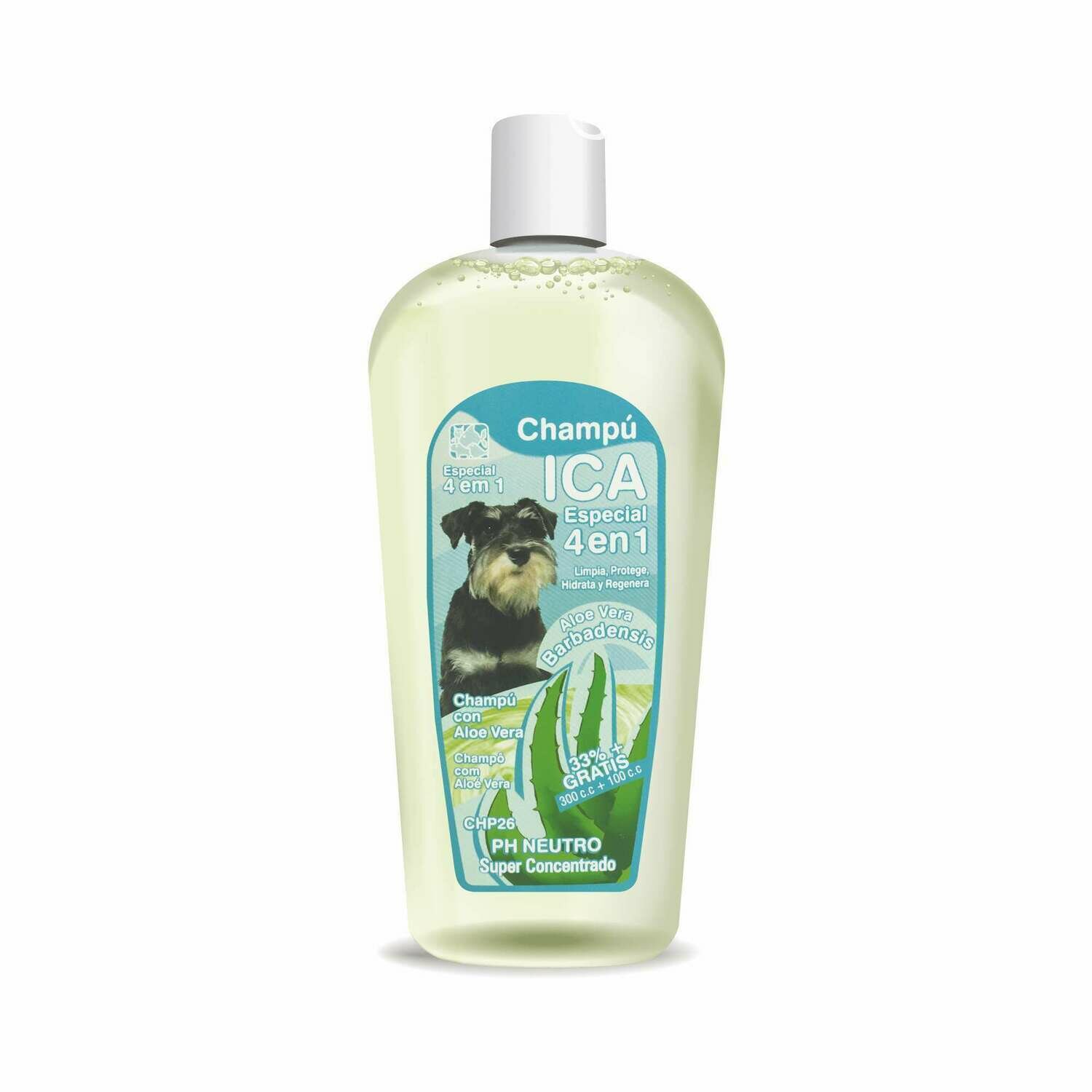 Champú 4 en 1 con Aloe Vera para perros