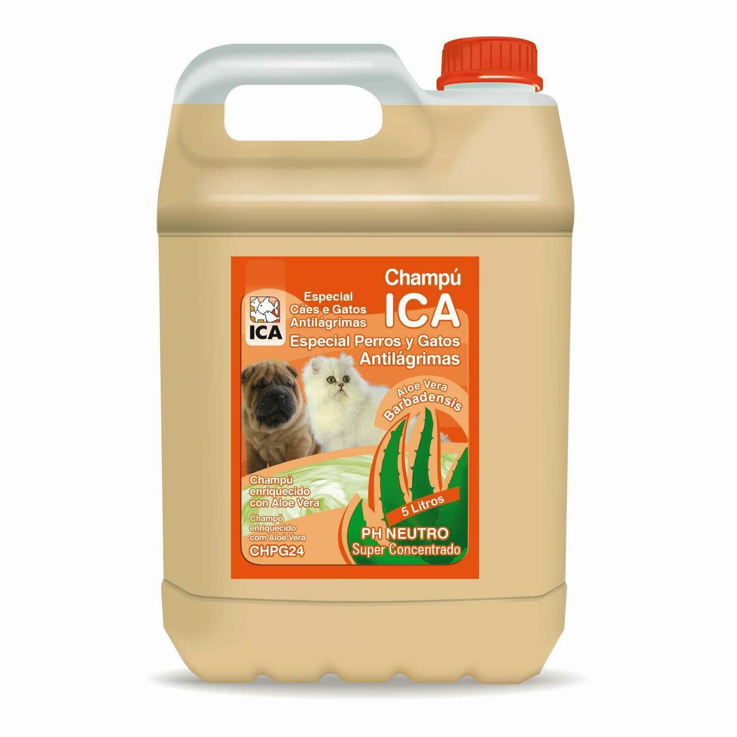 Champú antilágrimas para perros y gatos con Aloe Vera