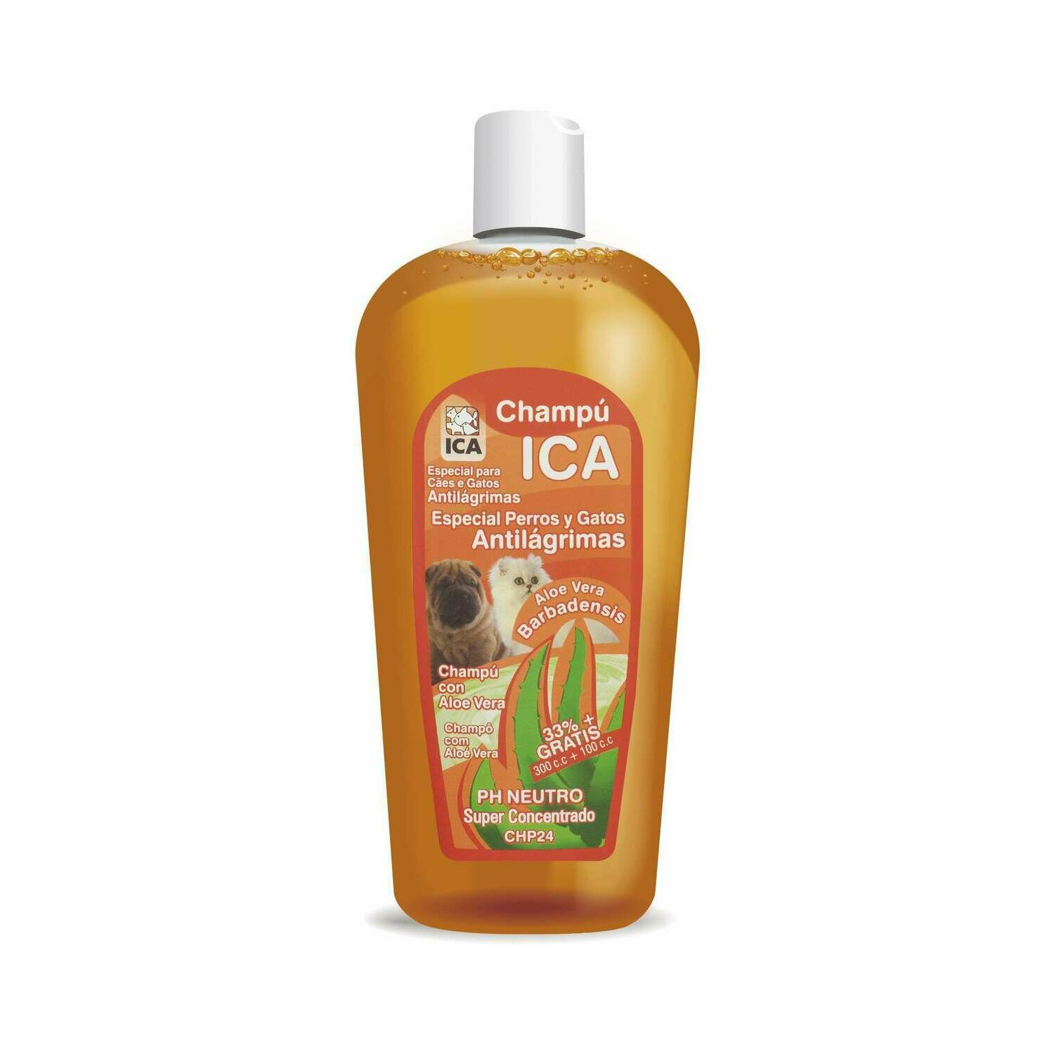 Champú antilágrimas para perros y gatos con Aloe Vera