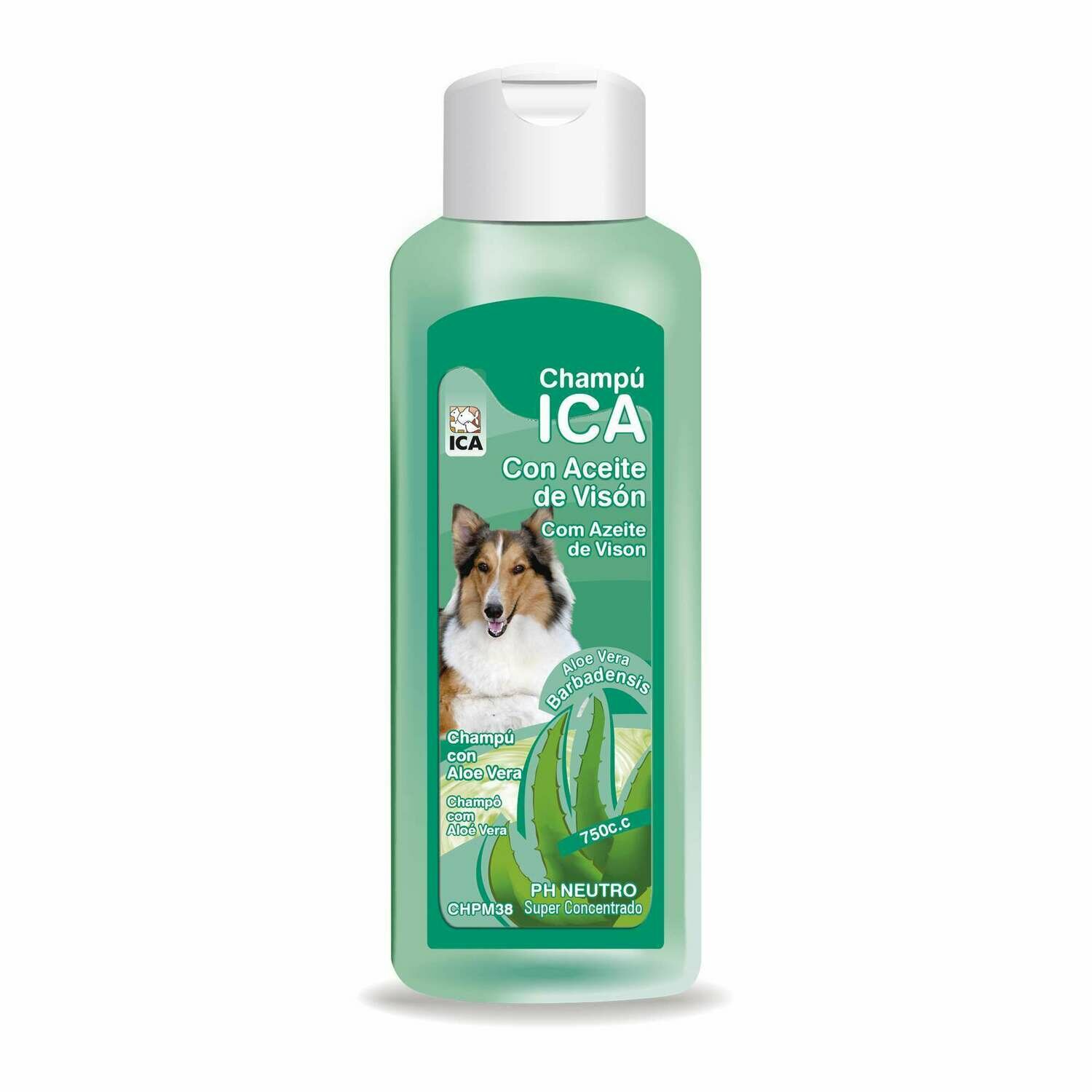 Champú de aceite visón con Aloe Vera para perros