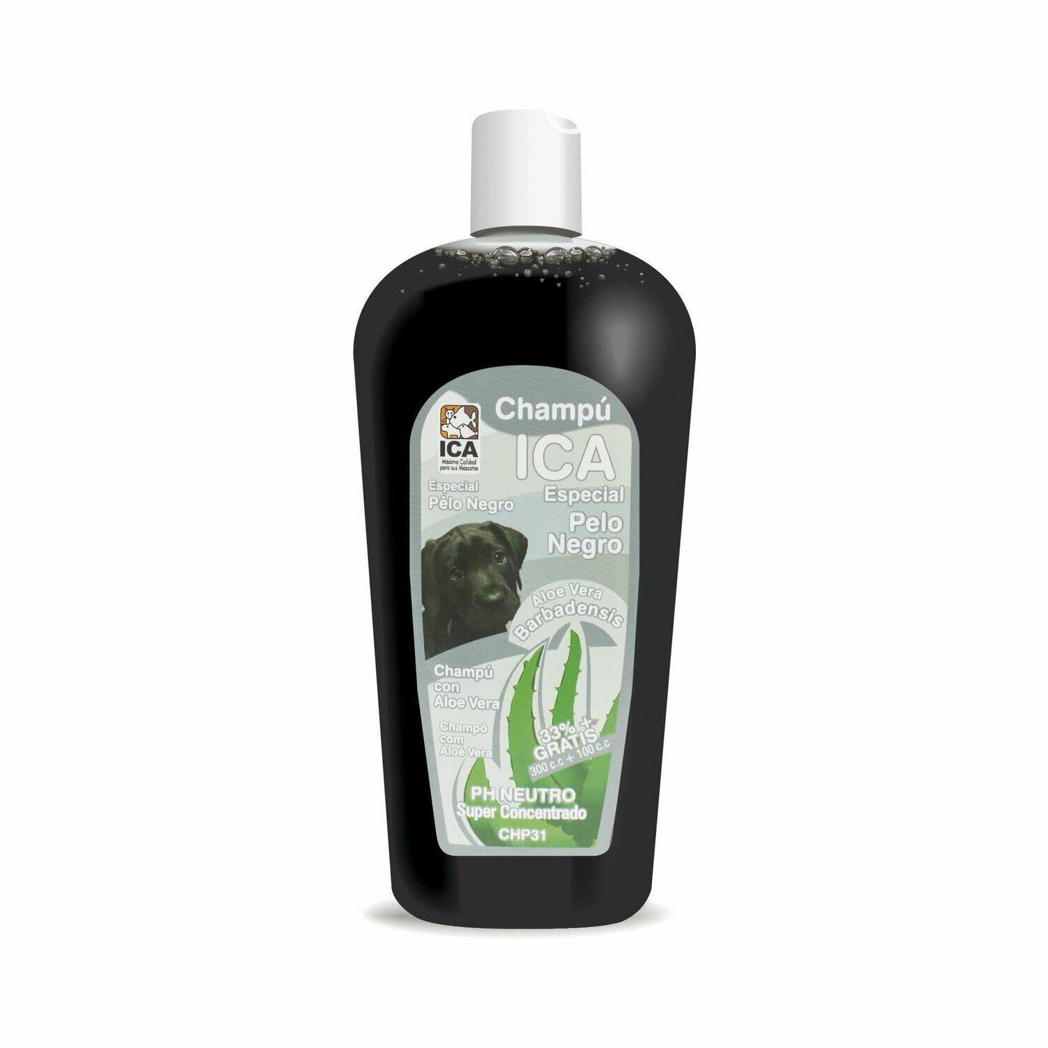 Champú especial de pelo negro con Aloe Vera para perros