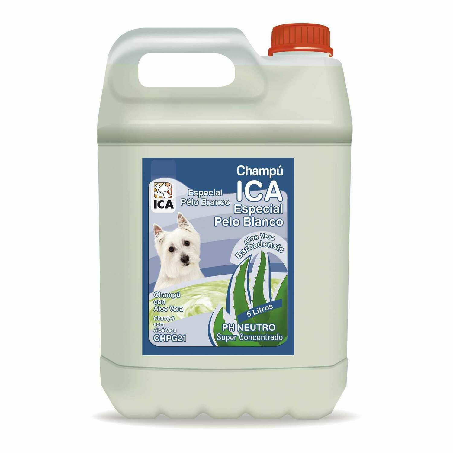 Champú especial pelo blanco con Aloe Vera para perros