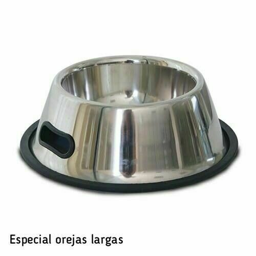 Comedero bebedero inoxidable con asas ANTIDESLIZANTE CON ASAS
