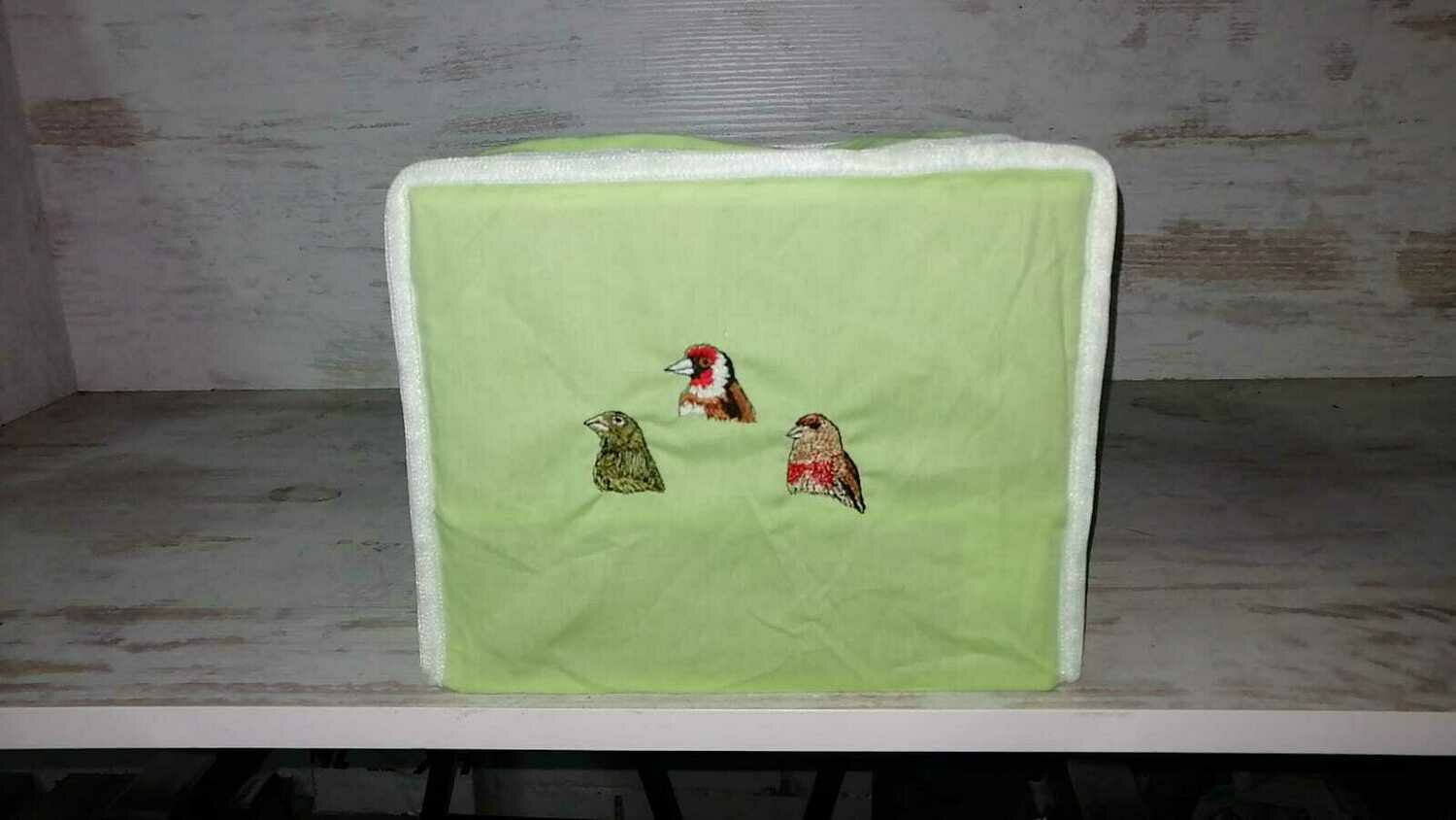 FUNDA DISTINTOS ESTAMPADOS JAULA C 2 CON TRES AVES SILVESTRISMO