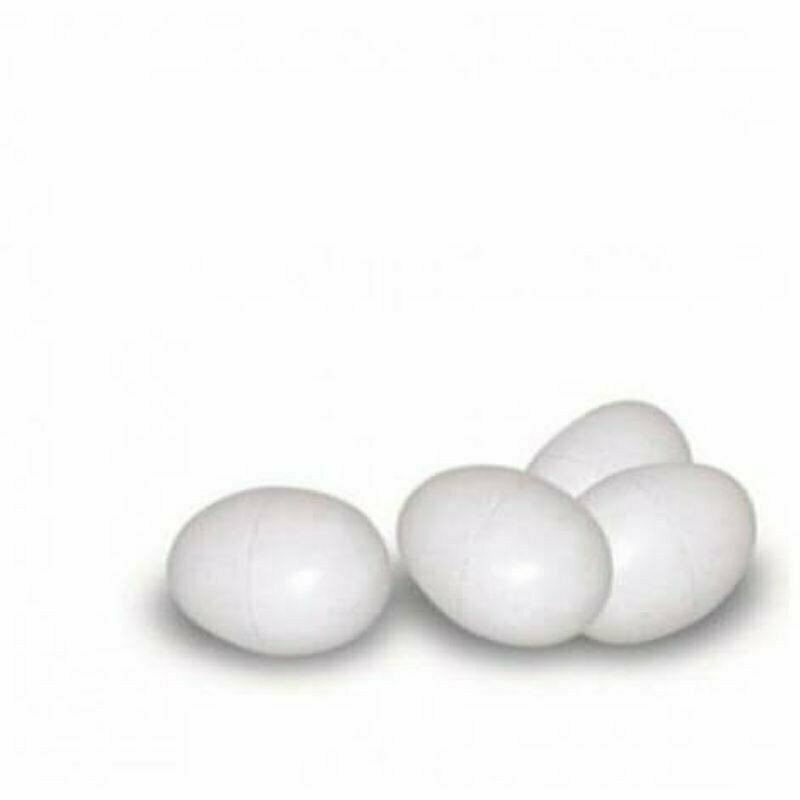 HUEVOS FALSOS PLASTICO PARA PALOMAS MACIZOS 10 UNIDADES