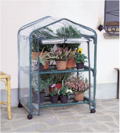 Invernadero Azalea 2 Estantes Con Rueda 70x50x98 cm