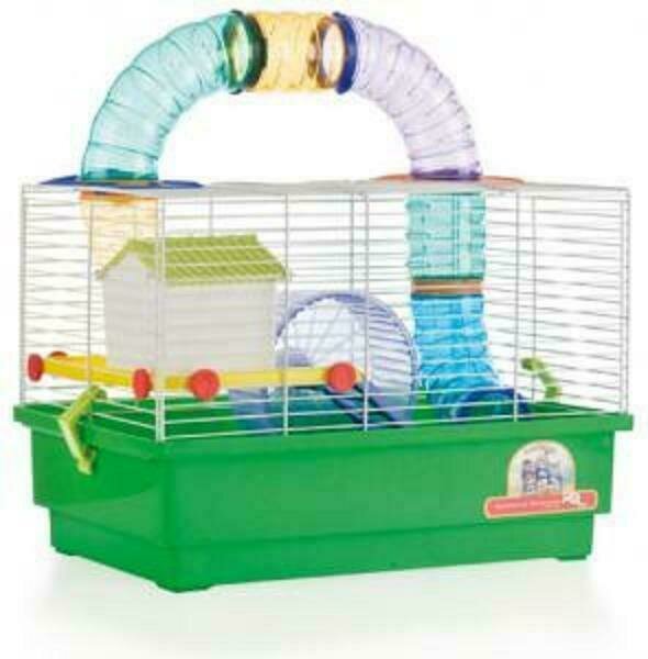 Jaula Hamster Cria Blanca - 2 Pisos con TUBOS