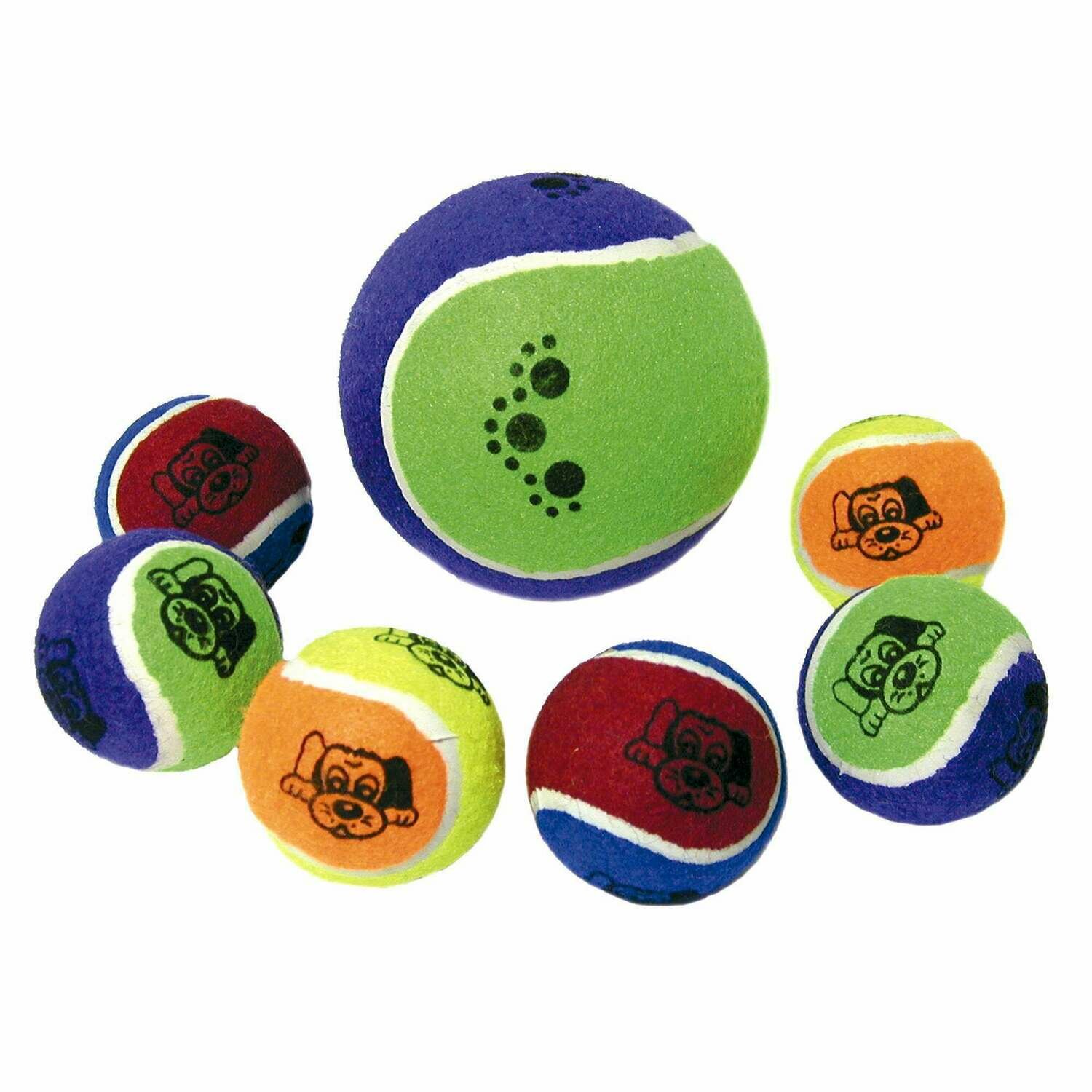 Juguete Blíster con seis pelotas de tenis para perros