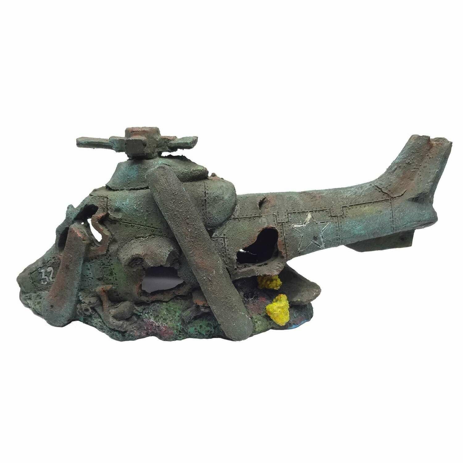 Ornamento con HELICÓPTERO de resina