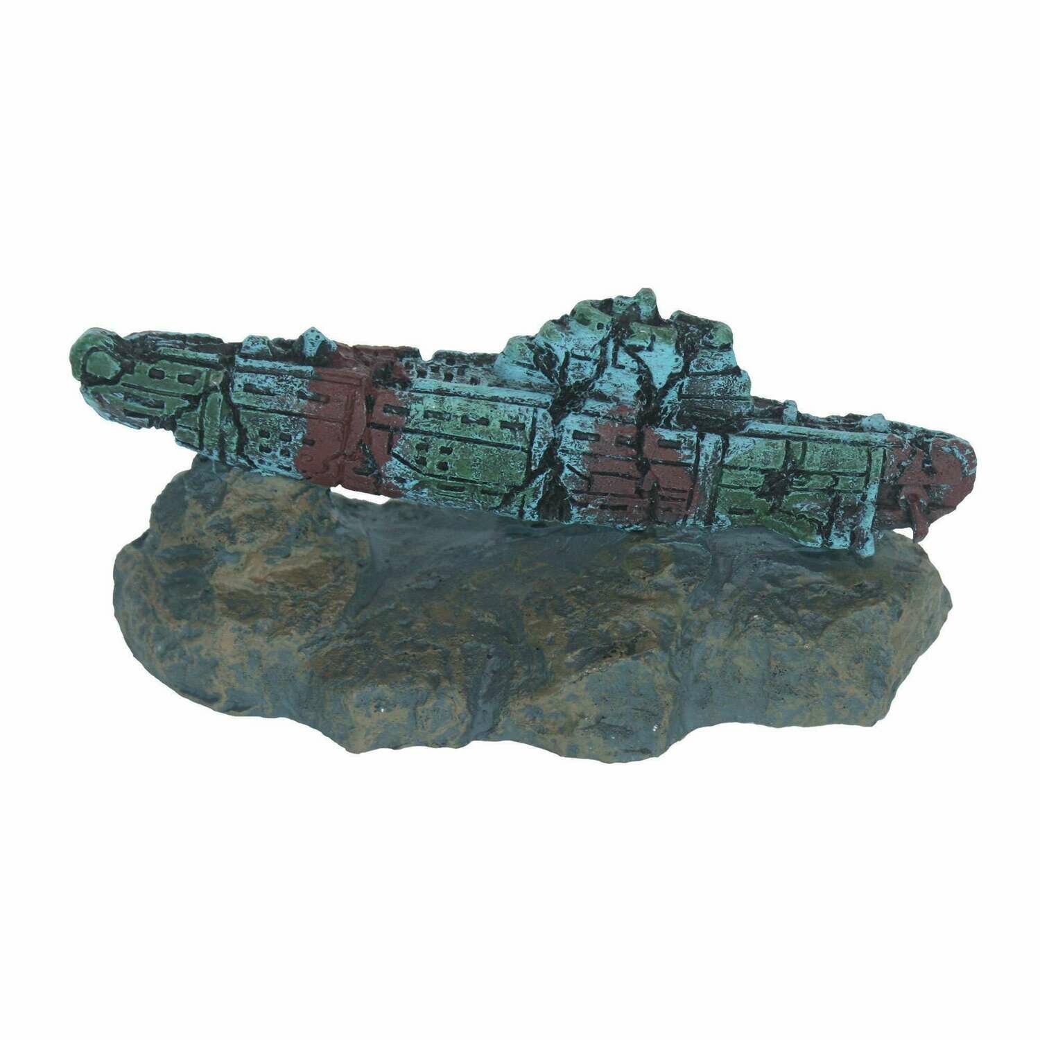 Ornamento de SUBMARINO hundido en resina