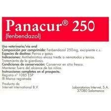 PANACUR PERROS GATOS 10 COMPRIMIDOS 250 MG