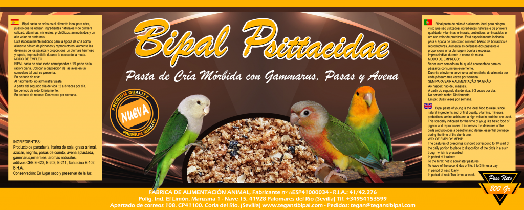 PASTA CRIA BIPAL PSITTACIDAS