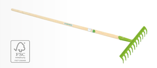 Rastrillo Con Mango Madera 130 Cm 12 dientes