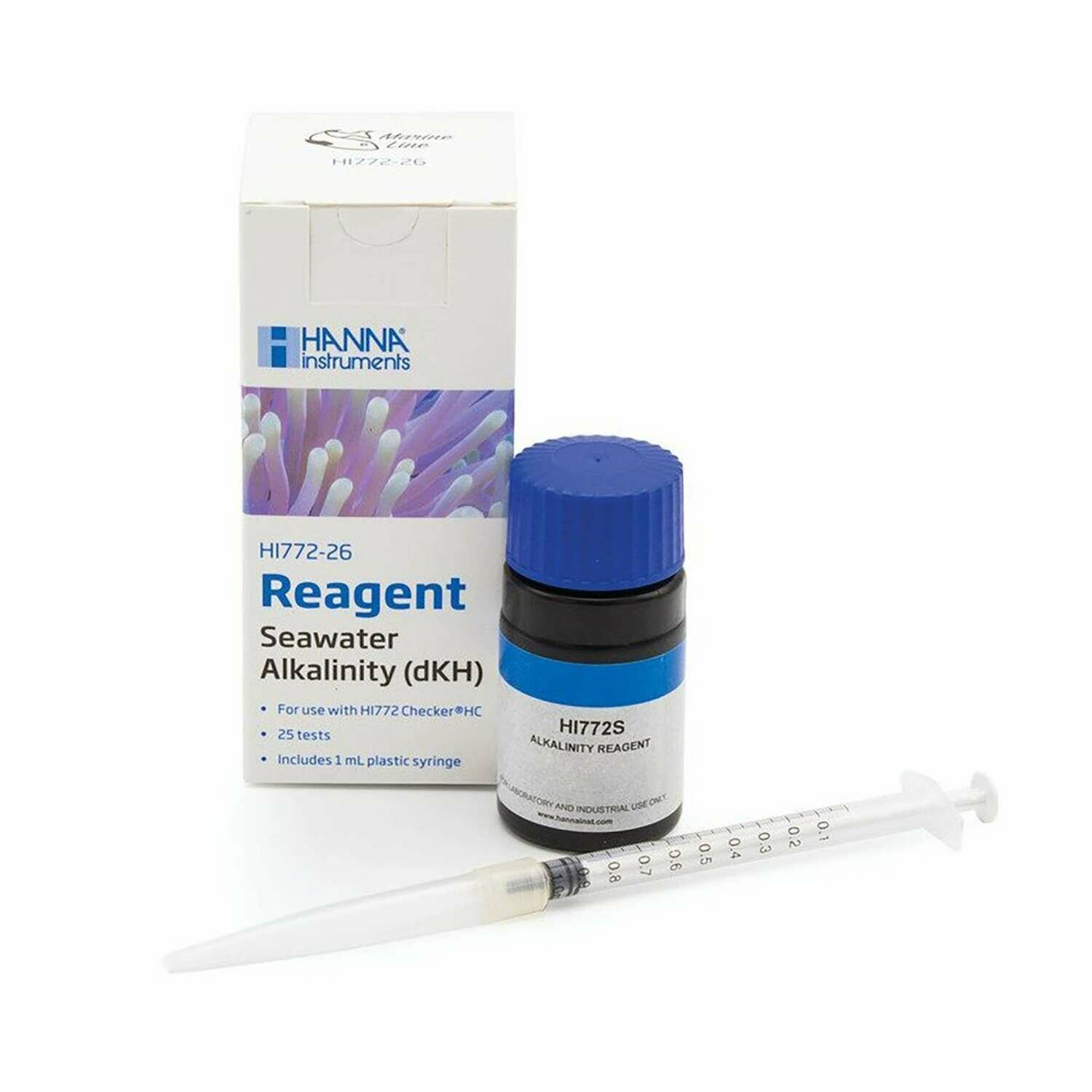 Reactivo Alcalinidad (0.0 a 20.0 dKH) 25 test HANNA