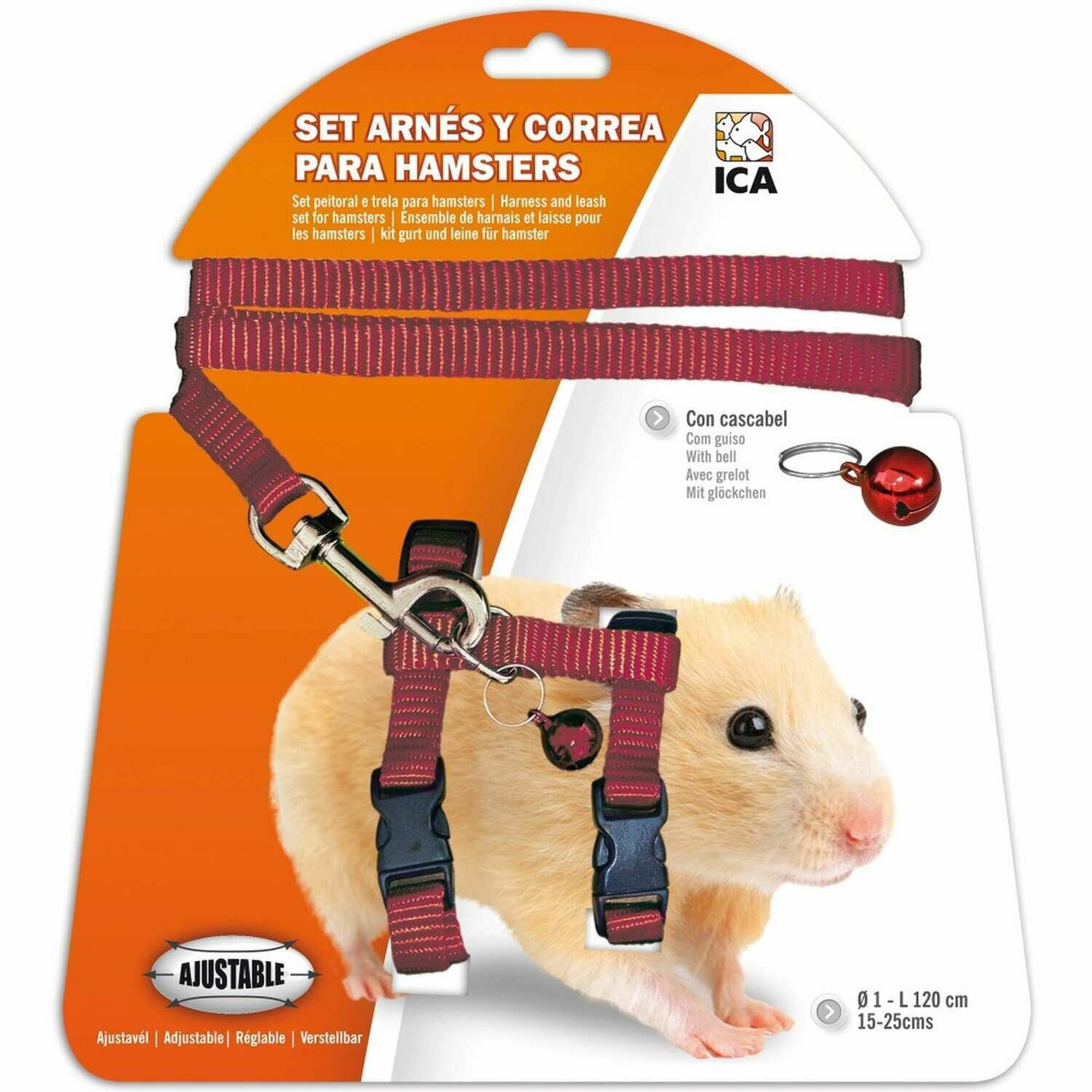 Set de arnés y correa para hámster