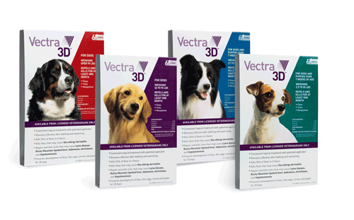 VECTRA 3D SPOT-ON  3 PIPETAS ANTIPARASITARIO PERROS  +40 KG