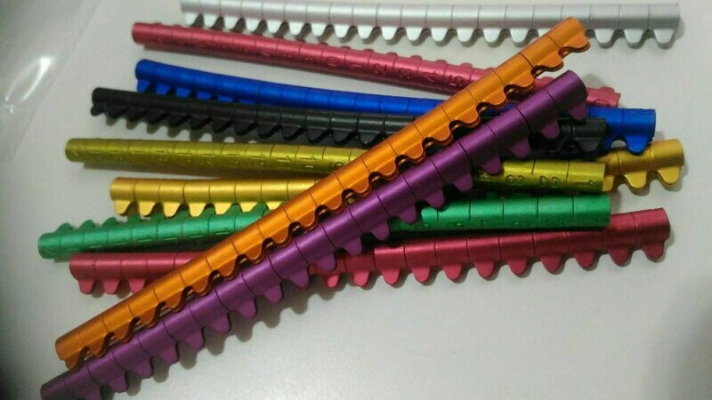 ANILLAS DE ALUMINIO ABIERTAS DE COLORES 4.0 MM 1 TIRA DE 20 ANILLAS
