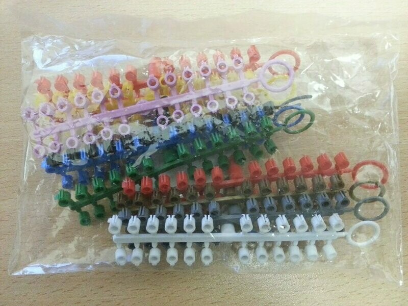 Anillas de Plástico para Pájaro Tira de 24 unidades 3 MM Anillas de Plástico para Pájaro Tira de 24 unidades 3 MM