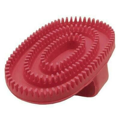 Cepillo de goma oval rojo