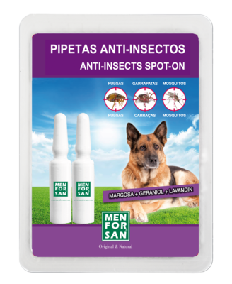 PIPETAS ANTI-INSECTOS CON MARGOSA, GERANIOL Y LAVANDINO