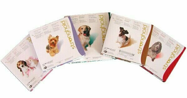 STRONGHOLD PIPETAS ANTIPARASITARIO PERROS Violeta: 2,6-5 kg (5,1-10 lbs) 3 PIPETAS