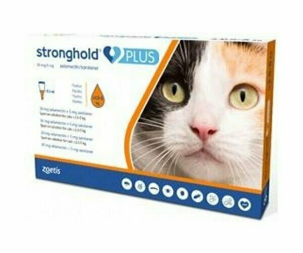 STRONGHOLD PLUS PIPETAS ANTIPARASITARIO GATOS 30/5 MG 2,5-5 KG 3 PIP STRONGHOLD PLUS PIPETAS ANTIPARASITARIO GATOS 30/5 MG 2,5-5 KG 3 PIP
