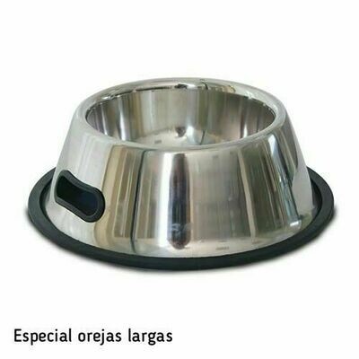 Comedero bebedero inoxidable con asas ANTIDESLIZANTE CON ASAS