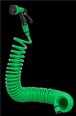 Set Manguera Espiral Eva 3/8” 15M verde