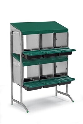 BATERIA PONEDEROS FONDO PLASTICO - 6 DPTOS.