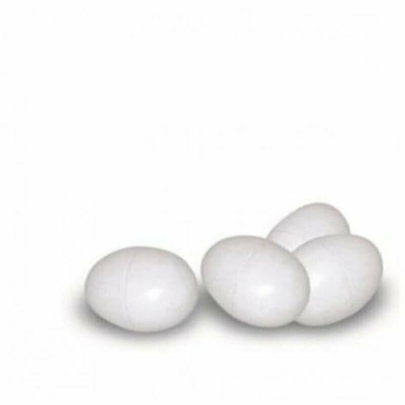 HUEVOS FALSOS PLASTICO PARA PALOMAS MACIZOS 10 UNIDADES