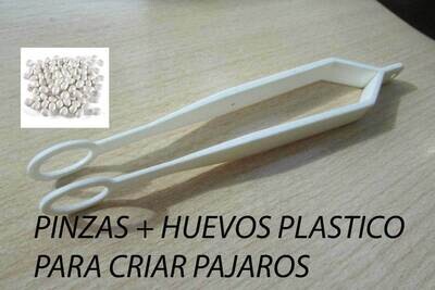 PINZA ESPECIAL PARA LA MANIPULACION DE HUEVOS + 10 HUEVOS