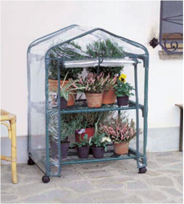 Invernadero Azalea 2 Estantes Con Rueda 70x50x98 cm