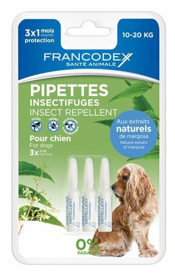 FRANCODEX PIPETAS REPELE PERRO FRANCODEX 4 PIPETAS REPELE PERRO -10KG