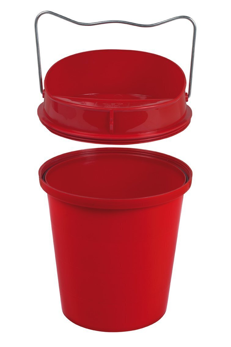 BEBEDERO CUBO PLASTICO 6 LTS. (ROJO)