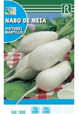 HORTALIZAS NABO DE MESA VIRTUDES MARTILLO