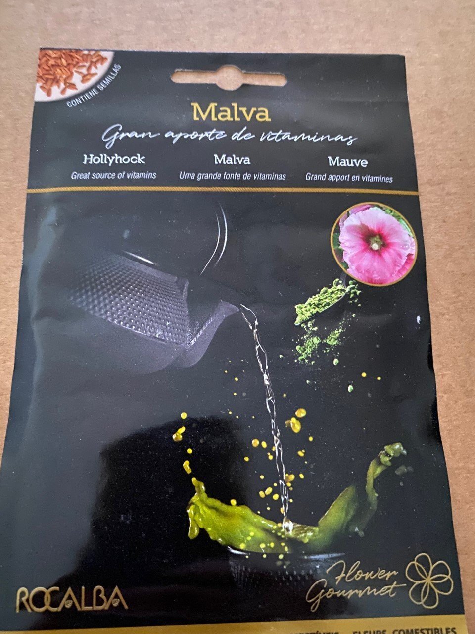 FLORES COMESTIBLES SEMILLAS MALVA