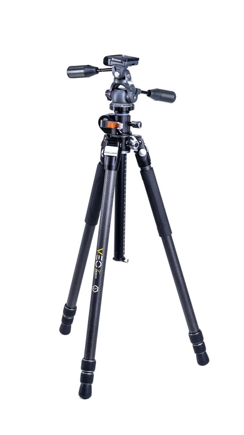 VEO 3+ 263CP - Tr�pode de fibra de carbono, r�tula de 3 v�as y columna central multi�ngulo