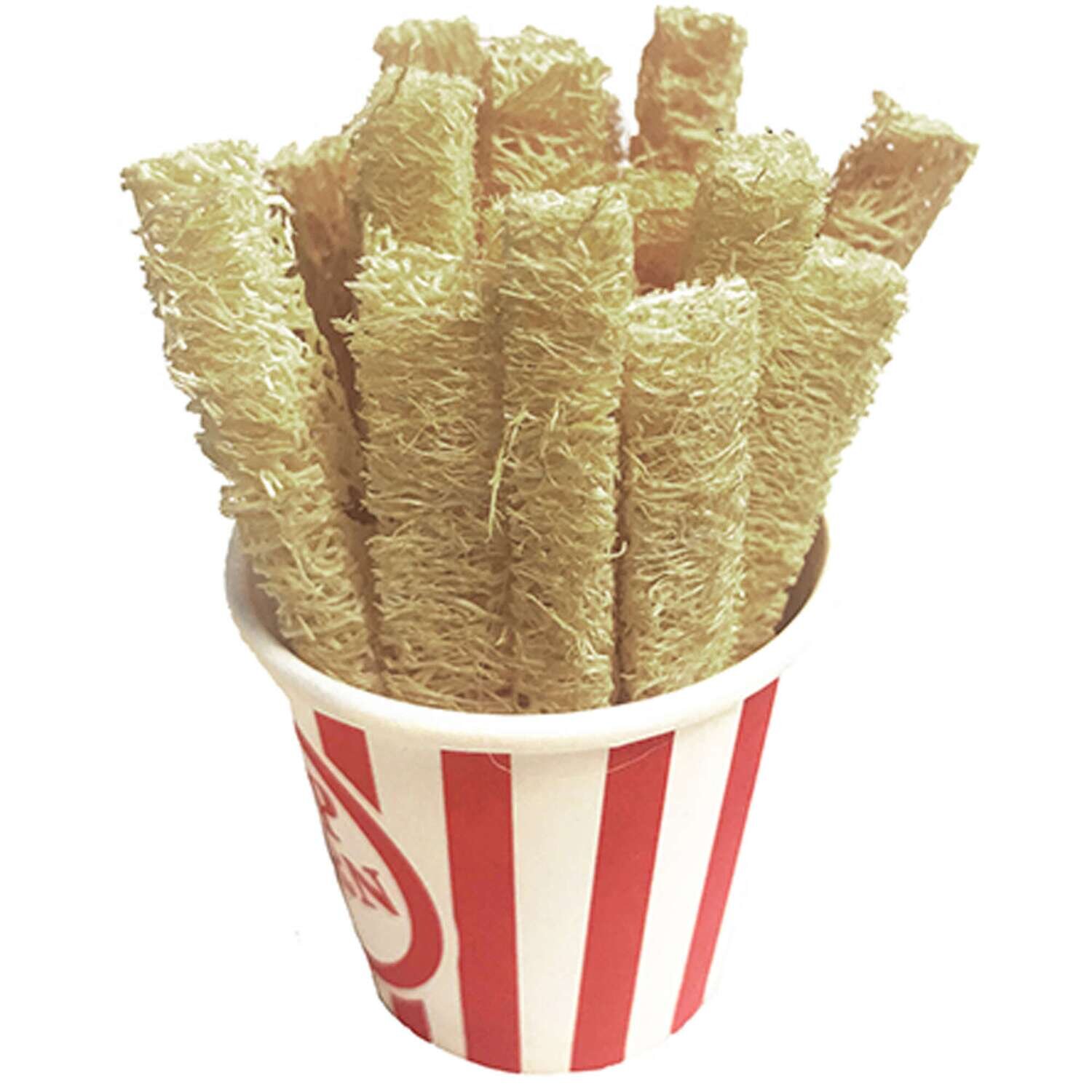 Juguete patatas fritas de lufa para roedores 8,5 cm