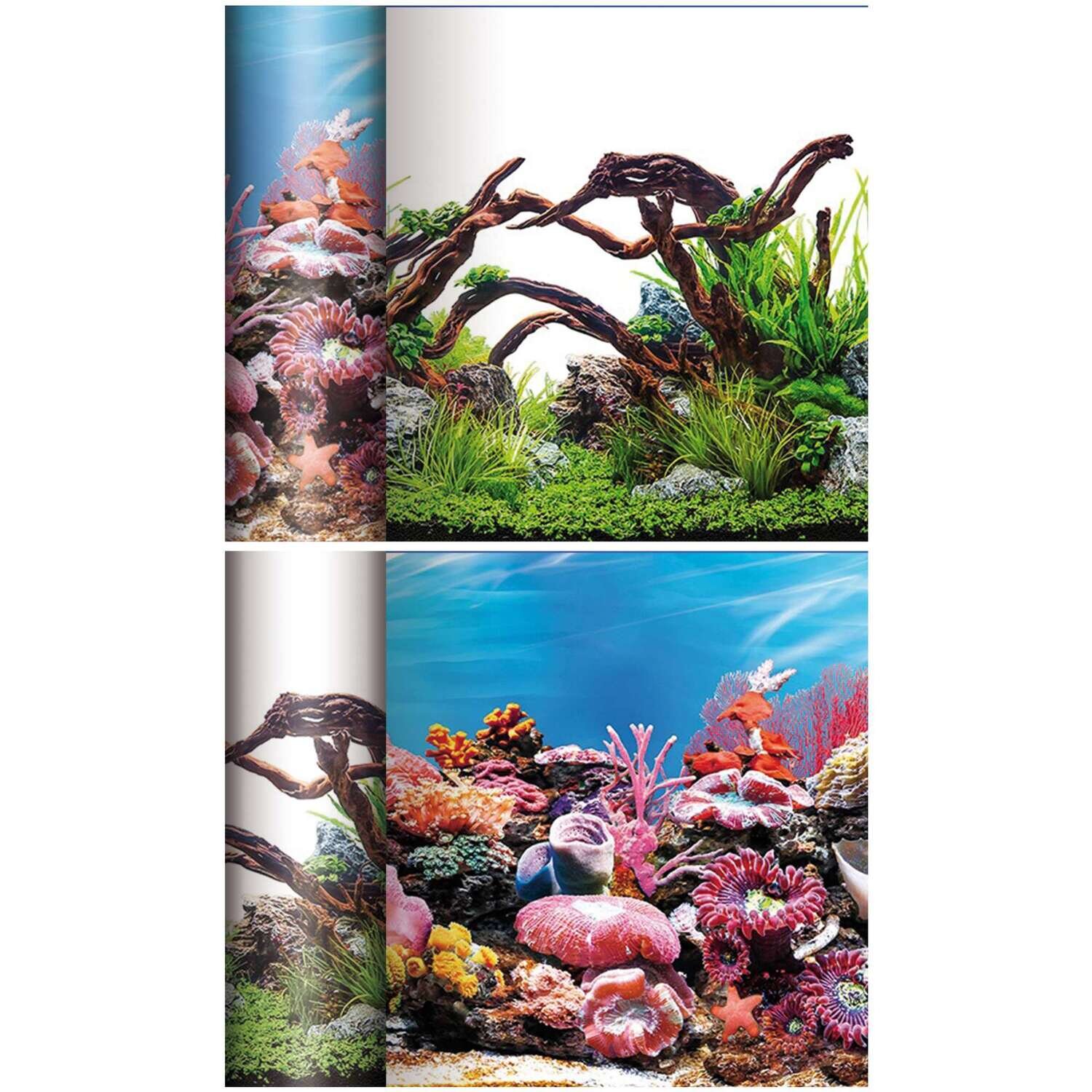 Fondo de doble cara (Charca / Arrecife) 1500xx60 cm